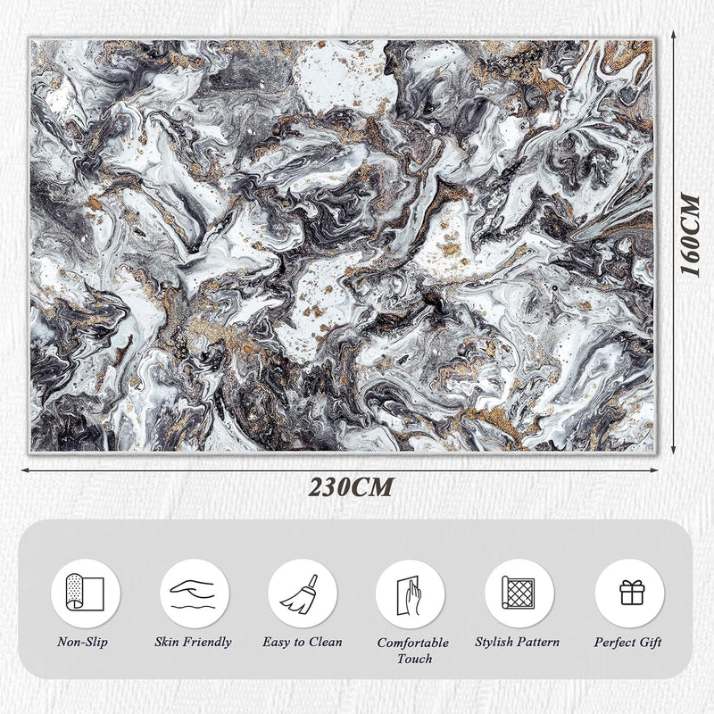 Washable Abstract Area Rug