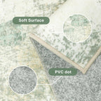 Washable Abstract Rug Non Slip Carpet Living