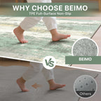 Washable Abstract Rug Non Slip Carpet Living