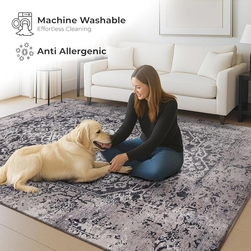 Washable Area Rug for Living Room