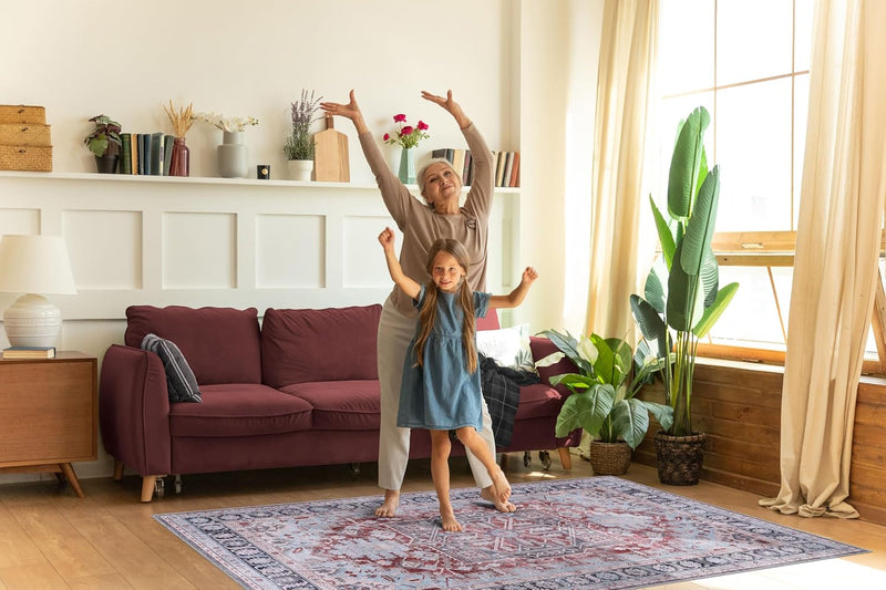 Washable Area Rug for Living Room Bedroom Kitchen