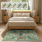 Washable Area Rug for Living Room Boho