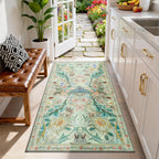 Washable Area Rug for Living Room Boho