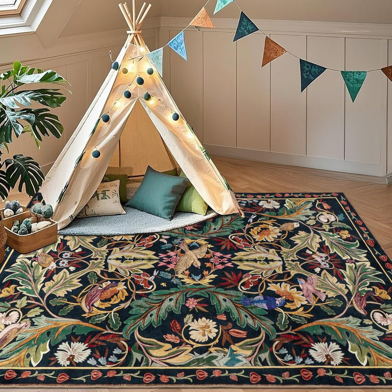 Washable Area Rug for Living Room Boho