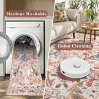 Washable Area Rug for Living Room Boho