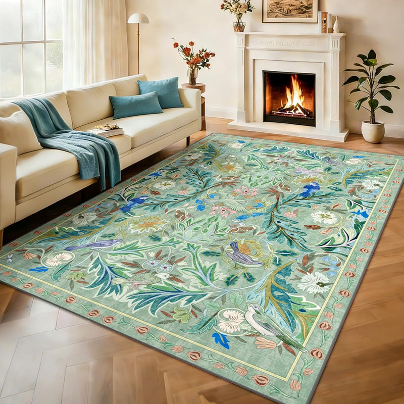 Washable Area Rug for Living Room Boho