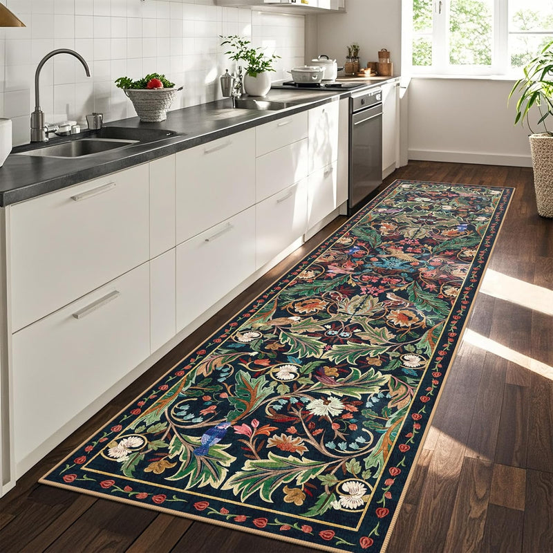 Washable Area Rug for Living Room Boho