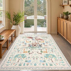 Washable Area Rug for Living Room Boho