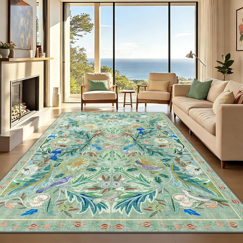 Washable Area Rug for Living Room Boho