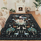 Washable Area Rug for Living Room Boho