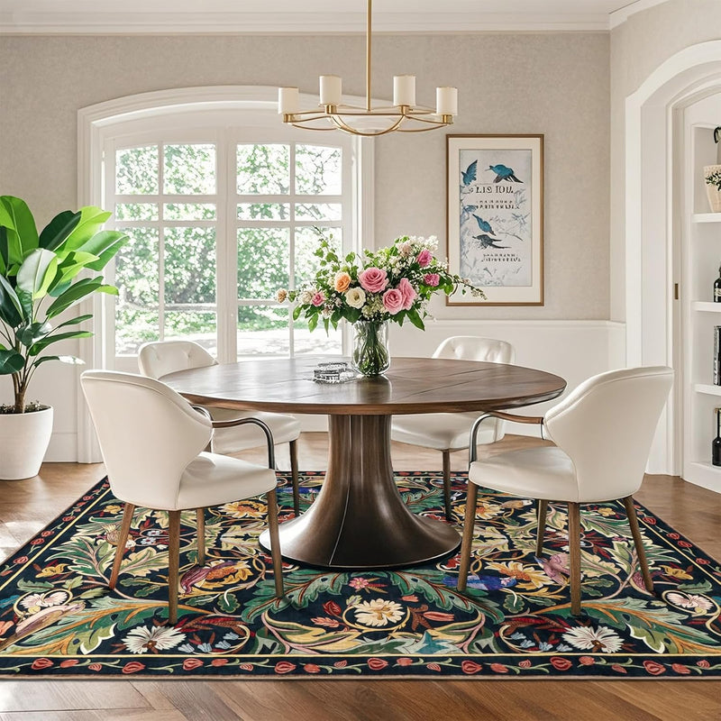 Washable Area Rug for Living Room Boho