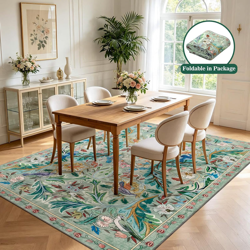 Washable Area Rug for Living Room Boho