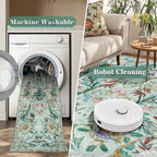 Washable Area Rug for Living Room Boho