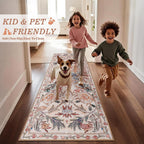 Washable Area Rug for Living Room Boho