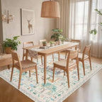 Washable Area Rug for Living Room Boho
