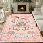 Washable Area Rug for Living Room Boho