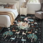 Washable Area Rug for Living Room Boho