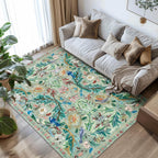 Washable Area Rug for Living Room Boho