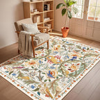 Washable Area Rug for Living Room Boho