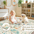 Washable Area Rug for Living Room Boho