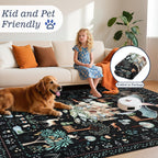 Washable Area Rug for Living Room Boho