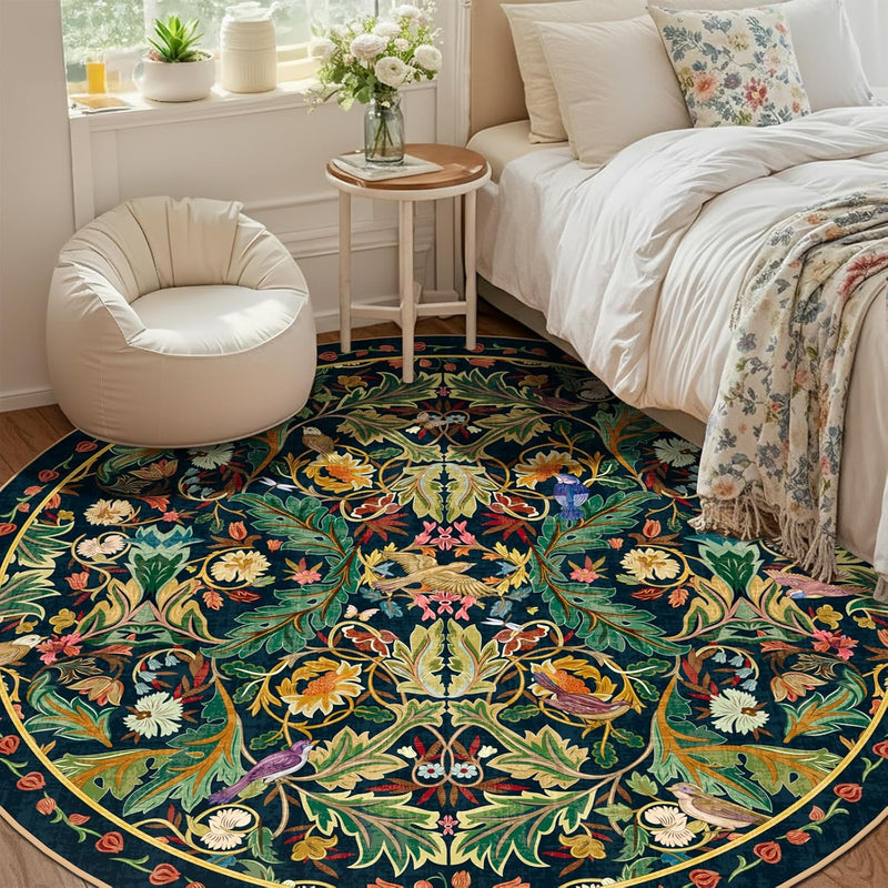 Washable Area Rug for Living Room Boho