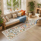 Washable Area Rug for Living Room Boho