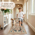 Washable Area Rug for Living Room Boho