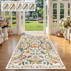 Washable Area Rug for Living Room Boho