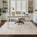 Washable Area Rug Living Room Vintage Neutral