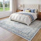 Washable Area Rug Living Room Vintage Neutral