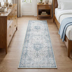 Washable Area Rug Living Room Vintage Neutral