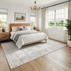 Washable Area Rug Living Room Vintage Neutral