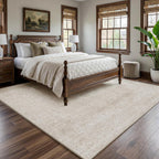 Washable Area Rug Living Room Vintage Neutral