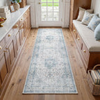 Washable Area Rug Living Room Vintage Neutral