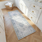 Washable Area Rug Living Room Vintage Neutral
