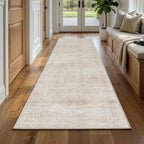 Washable Area Rug Living Room Vintage Neutral