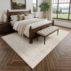 Washable Area Rug Living Room Vintage Neutral