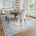 Washable Area Rug Living Room Vintage Neutral