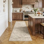 Washable Area Rug Neutral Large Vintage