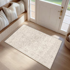 Washable Area Rug Neutral Large Vintage