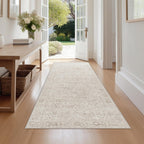 Washable Area Rug Neutral Large Vintage