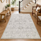 Washable Area Rug Neutral Large Vintage
