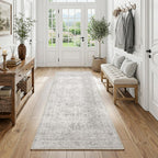 Washable Area Rug Neutral Large Vintage