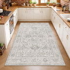 Washable Area Rug Neutral Large Vintage