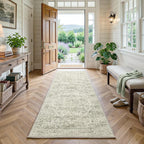 Washable Area Rug Neutral Large Vintage