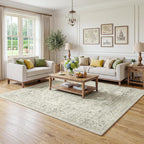 Washable Area Rug Neutral Large Vintage
