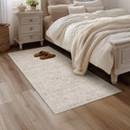 Washable Area Rug Neutral Vintage Non Slip