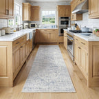 Washable Area Rug Neutral Vintage Non Slip