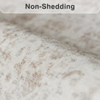 Washable Area Rug Vintage Neutral Distressed